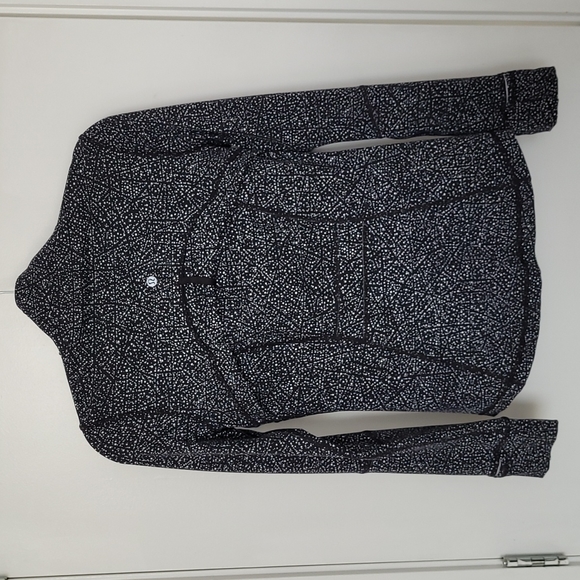 Lululemon Define Jacket Luminesce Splatter White Black Size 8 - Picture 6 of 7